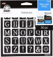 🎨 plaid adhesive stencil 30818: old school alphabet for creative projects logo