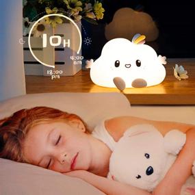 img 3 attached to 🌙 One Fire Cute Night Light: Color-Changing Cloud Lamp for Kids' Nursery, Remote Control & Soft Silicone Glow - Battery Operated Toddler Portable Nightlight
