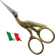 🦩 ultima 3-1/2-inch stork embroidery & sewing scissors: premium forged, gold-plated quality logo