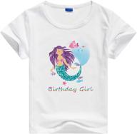 mermaid birthday t shirt outfit girls girls' clothing and tops, tees & blouses logo