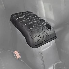 img 2 attached to Усовершенствованная противобуксовочная резиновая подпятка руля для Jeep Wrangler TJ (2001-2006) - Оптимизированный чехол для центральной консоли подлокотника