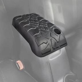 img 1 attached to Усовершенствованная противобуксовочная резиновая подпятка руля для Jeep Wrangler TJ (2001-2006) - Оптимизированный чехол для центральной консоли подлокотника