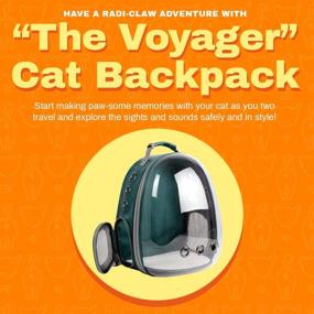 img 2 attached to 🐱 The Voyager Cat Backpack: A Premium Pet Carrier Bag for Travel and Hiking with Clear Hardshell Bubble Capsule, Two Entryways, Removable Mat, and Adjustable Straps