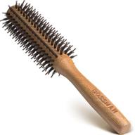 🐗 bossman 2" round boar & nylon bristle hair brush for blow drying, styling, curling, detangling, and straightening logo