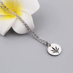 img 1 attached to BNQL Marijuana Necklace Cannabis Jewelry
