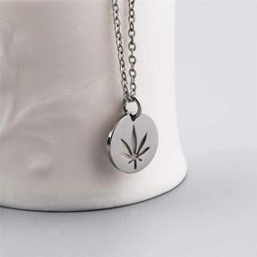 img 3 attached to BNQL Marijuana Necklace Cannabis Jewelry