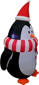 img 2 attached to 🐧 4-Foot Tall Lighted Christmas Inflatable Cute Penguin with Scarf | LED Lights | Outdoor & Indoor Holiday Decorations | Blow Up Yard Giant Lawn Inflatables | Home & Family Outside Decor | BZB Goods