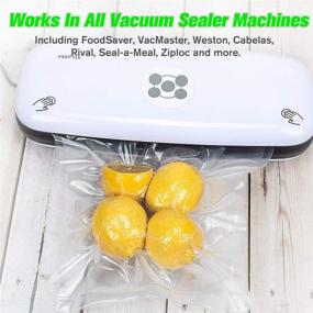 img 2 attached to 📦 TashiLiving 11x25 Vacuum Sealer Bags for Food Saver, 4mil BPA-Free, Freezer, Sous Vide, 11x25 - 2 Rolls, Clear