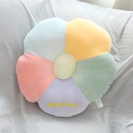 🌸 vibrant flower shaped pillow: 15.7 inch seating cushion - perfect for cars, chairs, pets - adorable teen room decor logo