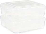 convenient stackable plastic craft storage containers for origami paper (2 pack) logo