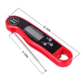 img 3 attached to Digital Instant-Reading Food Thermometer by MEANLIN MEASURE - Backlight, Automatic Calibration 🌡️ & Lock – Ideal for Outdoor Barbecue, Kitchen Frying, Steak, and Meat Temperature Measurement