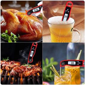 img 2 attached to Digital Instant-Reading Food Thermometer by MEANLIN MEASURE - Backlight, Automatic Calibration 🌡️ & Lock – Ideal for Outdoor Barbecue, Kitchen Frying, Steak, and Meat Temperature Measurement