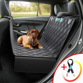 img 1 attached to 🐶 Durable Dog Back Seat Cover: Waterproof, Scratchproof, and Hammock-style Protection Against Dirt, Fur, and Pet Mess - Includes Nonslip, Washable Design, Belt Leash - For Cars and SUVs