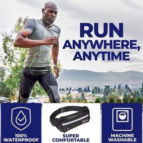 img 2 attached to 🏃 Running Belt Waist Pouch for Women & Men: Ultimate Phone Holder & Running Accessories