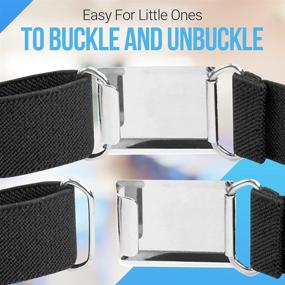 img 2 attached to 👔 Versatile Elastic Adjustable Strech Silver Square Boys' Accessories and Belts: Stylish and Functional!