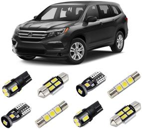 img 4 attached to 🔦 Super Bright LED Interior Lights Kit for Honda Pilot 2016-2020: Install Tool Included
