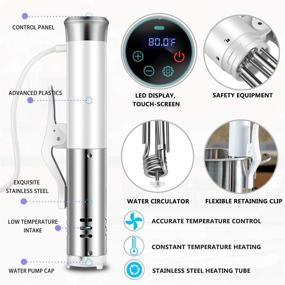 img 3 attached to 🍳 LOVISIDA Sous Vide Cooker 1000W: Accurate Temperature Control, Digital Timer, Waterproof Stainless Steel Stick, Ultra Quiet with Free Recipe Cookbook