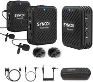【synco authorized】 synco g1 (a2) wireless lavalier microphone system - 2.4ghz lapel mic, dual transmitters & 1 receiver with low cut filter function - for dslr, mirrorless camera, smartphone, camcorder, recorder logo