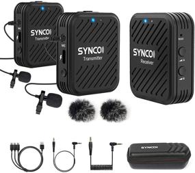 img 4 attached to 【SYNCO Authorized】 SYNCO G1 (A2) Wireless Lavalier Microphone System - 2.4GHz Lapel Mic, Dual Transmitters & 1 Receiver with Low Cut Filter Function - for DSLR, Mirrorless Camera, Smartphone, Camcorder, Recorder