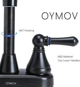 img 2 attached to 🚿 Upgrade Your RV Bathroom: OYMOV Non-Metallic Oil Rubbed Bronze Faucet for RVs, Fifth Wheels, Motor Homes, Trailers & Boats