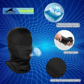 img 3 attached to 👍 Achiou Balaclava Face Mask: Ultimate UV Protection for Men and Women - Sun Hood for Tactical, Lightweight Ski, Motorcycle Riding, and Running