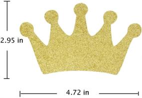 img 2 attached to 👑 Crown Confetti - Set of 12pcs 4.7-inch Centerpieces with Adorable Tags for Baby Shower Decorations, Little Prince Birthday Party Supplies, and 1st Birthday Princess Theme Table Decor - Gold Glitter