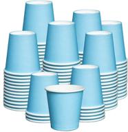 300 count small paper cups, 3 oz. disposable mini bathroom mouthwash cups - blue logo