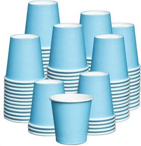 img 4 attached to 300 Count Small Paper Cups, 3 oz. Disposable Mini Bathroom Mouthwash Cups - Blue