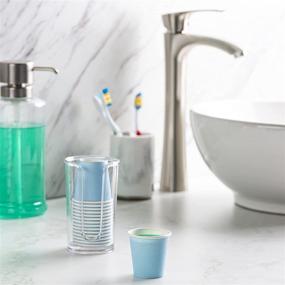 img 2 attached to 300 Count Small Paper Cups, 3 oz. Disposable Mini Bathroom Mouthwash Cups - Blue