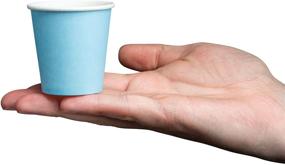img 3 attached to 300 Count Small Paper Cups, 3 oz. Disposable Mini Bathroom Mouthwash Cups - Blue