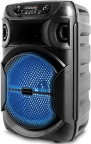 img 2 attached to 🔊 Enhanced 8 Inch Portable 800W Bluetooth Speaker with Woofer & Tweeter, Festival PA LED Lights, Bluetooth/USB Card Inputs, UHF Wireless Handheld Microphone and USB Powered Receiver