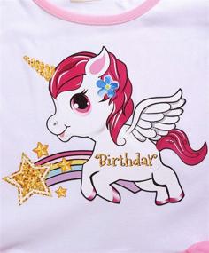 img 2 attached to 🦄 Enchanting Unicorn Rainbow Birthday Party Outfit for Toddler Girls