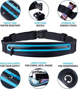 img 2 attached to 🏃 Filoto USA Patented Hands-Free Reflective Running Belt, Adjustable Running Waist Pack for Women & Men, Fitness Workout Bag No-Bounce Sport Fanny Pack Phone Holder for iPhone 11 X 8 7 6