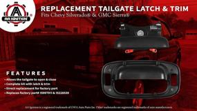 img 3 attached to 🚀 Tailgate Handle Latch and Bezel Trim Kit with Clips - Direct Replacement for 15997911, 15228539, 15228541, 15228540 - Fits Chevrolet Silverado and GMC Sierra 1500, 1500HD, 2500, 2500HD, 3500