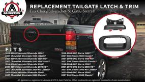 img 2 attached to 🚀 Tailgate Handle Latch and Bezel Trim Kit with Clips - Direct Replacement for 15997911, 15228539, 15228541, 15228540 - Fits Chevrolet Silverado and GMC Sierra 1500, 1500HD, 2500, 2500HD, 3500