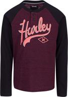 hurley little cloud raglan maroon logo