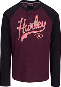 img 1 attached to Hurley Little Cloud Raglan Maroon