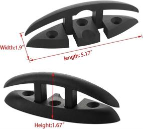 img 1 attached to VTurboWay 5&#34; Folding Dock Cleat with Long M6 Screws - Marine Grade Nylon in Black