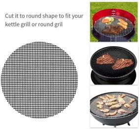 img 2 attached to AWOPEE BBQ Grill Mesh Mat Set of 5 - Non-Stick Cooking Mats for Grilled Vegetables, Fish, Fajitas, Shrimp - Reusable Grill Accessories for Gas, Charcoal, Electric Barbecue