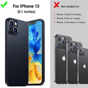 img 3 attached to 📱 TORRAS Slim Fit iPhone 13 Case: Ultra Thin Full Protection | Space Black | 6.1'' 5G 2021