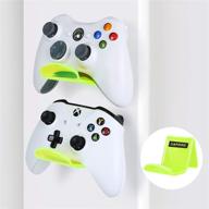 🎮 wall mount controller holder stand (2 pack) - green color - organize and display your ps4 controllers - includes cable clips for a perfect gaming area логотип
