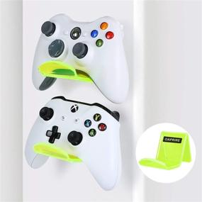 img 4 attached to 🎮 Wall Mount Controller Holder Stand (2 Pack) - Green Color - Organize and Display Your PS4 Controllers - Includes Cable Clips for a Perfect Gaming Area