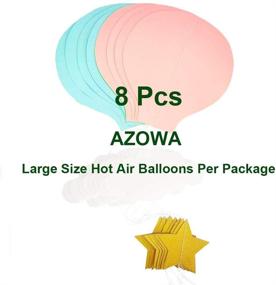 img 2 attached to 🎈 Colorful 8 Pcs Hot Air Balloon Paper Garlands for Memorable Wedding, Baby Shower & Birthday Party Decorations by AZOWA