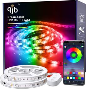 img 4 attached to 32.8ft Color Changing LED Strip Lights with Bluetooth App Control, Remote, and Music Sync - Perfect for Bedroom, Room, Kitchen, Party