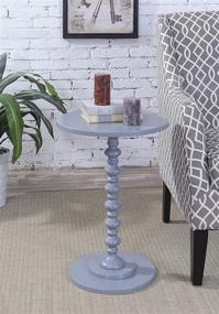 img 1 attached to 🪑 Gray Spindle Table by Convenience Concepts Palm Beach