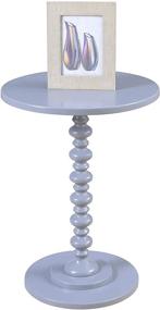 img 2 attached to 🪑 Gray Spindle Table by Convenience Concepts Palm Beach