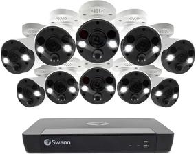 img 4 attached to 🏠 Swann Home Security Camera System, 16 Channel 10 Cameras POE NVR 4K Ultra HD: Indoor/Outdoor Wired Surveillance with Face Recognition, Night Vision, Motion Sensor Lights, and 2TB HD