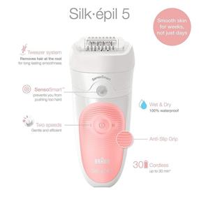 img 2 attached to Braun Silk-épil 5 5-620 Epilator for Women - Cordless, Rechargeable, Wet & Dry Hair Removal, Shaver & Trimmer - 6 Piece Set