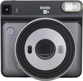 img 1 attached to 📸 Fujifilm Instax Square SQ6 Bundle with Instant Film (20 Sheets), Sturdy Tiger Stickers, and Cleaning Cloth - Graphite Gray