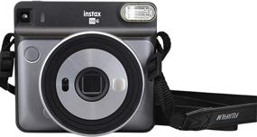 img 2 attached to 📸 Fujifilm Instax Square SQ6 Bundle with Instant Film (20 Sheets), Sturdy Tiger Stickers, and Cleaning Cloth - Graphite Gray